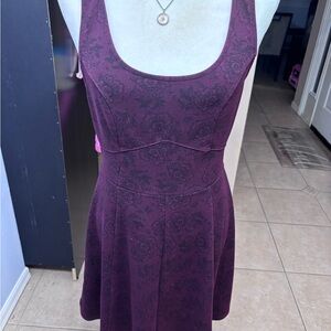 American Eagle Outfitters Purple Scoop Neck Sleeveless Mini Dress